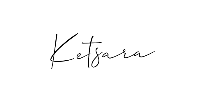 Create a beautiful signature design for name Ketsara. With this signature (Allison_Script) fonts, you can make a handwritten signature for free. Ketsara signature style 2 images and pictures png