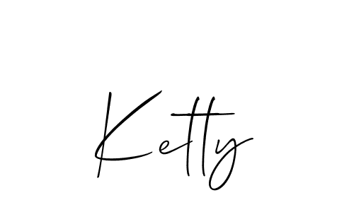 Design your own signature with our free online signature maker. With this signature software, you can create a handwritten (Allison_Script) signature for name Ketty. Ketty signature style 2 images and pictures png