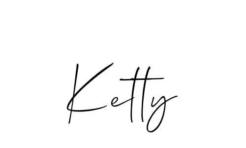 Design your own signature with our free online signature maker. With this signature software, you can create a handwritten (Allison_Script) signature for name Ketty. Ketty signature style 2 images and pictures png