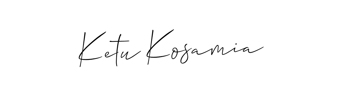 The best way (Allison_Script) to make a short signature is to pick only two or three words in your name. The name Ketu Kosamia include a total of six letters. For converting this name. Ketu Kosamia signature style 2 images and pictures png