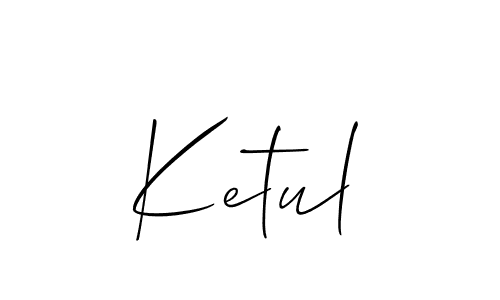How to Draw Ketul signature style? Allison_Script is a latest design signature styles for name Ketul. Ketul signature style 2 images and pictures png