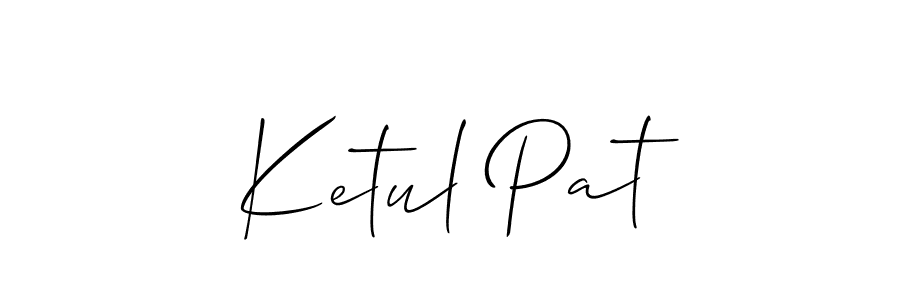 Use a signature maker to create a handwritten signature online. With this signature software, you can design (Allison_Script) your own signature for name Ketul Pat. Ketul Pat signature style 2 images and pictures png