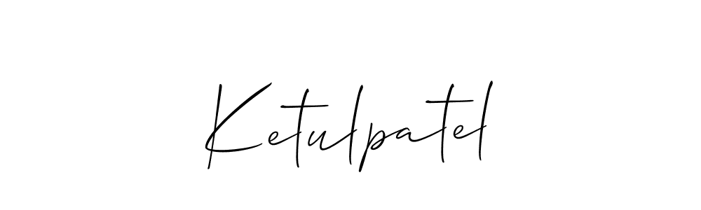 Make a beautiful signature design for name Ketulpatel. With this signature (Allison_Script) style, you can create a handwritten signature for free. Ketulpatel signature style 2 images and pictures png