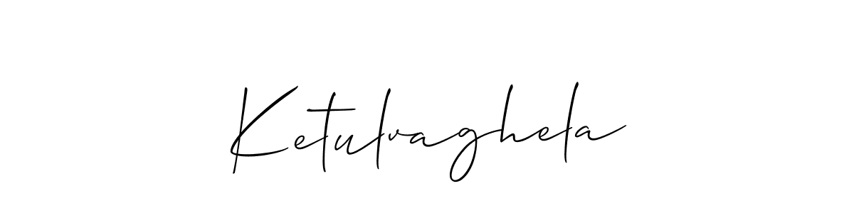 Use a signature maker to create a handwritten signature online. With this signature software, you can design (Allison_Script) your own signature for name Ketulvaghela. Ketulvaghela signature style 2 images and pictures png