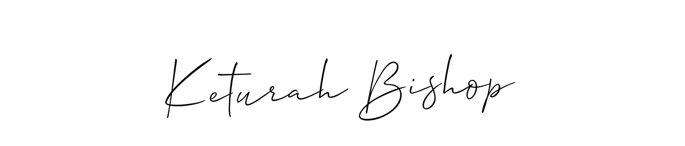 Allison_Script is a professional signature style that is perfect for those who want to add a touch of class to their signature. It is also a great choice for those who want to make their signature more unique. Get Keturah Bishop name to fancy signature for free. Keturah Bishop signature style 2 images and pictures png