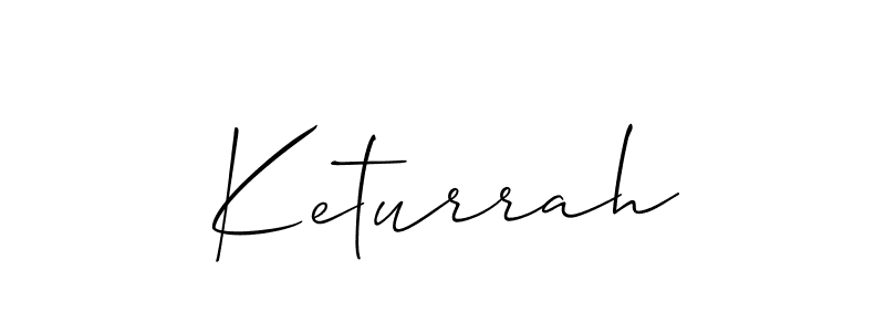 How to make Keturrah name signature. Use Allison_Script style for creating short signs online. This is the latest handwritten sign. Keturrah signature style 2 images and pictures png
