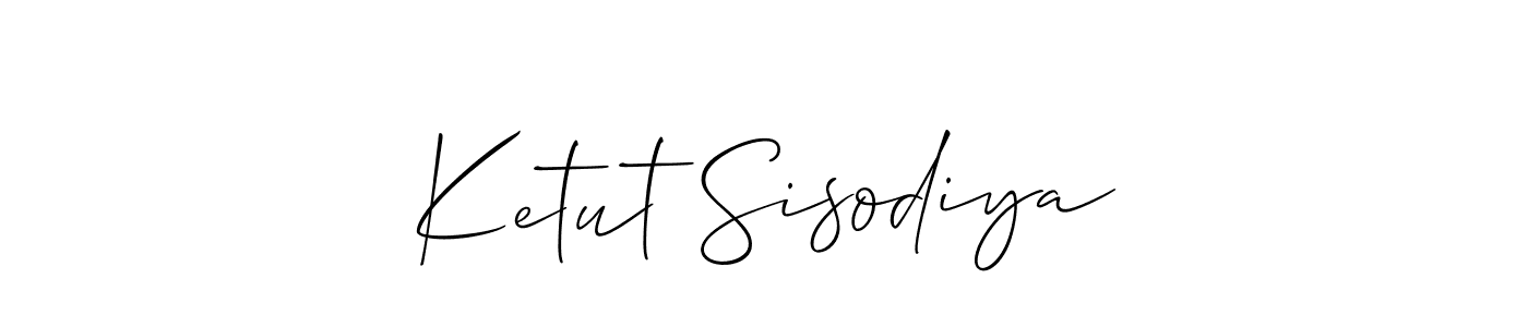 Make a beautiful signature design for name Ketut Sisodiya. With this signature (Allison_Script) style, you can create a handwritten signature for free. Ketut Sisodiya signature style 2 images and pictures png