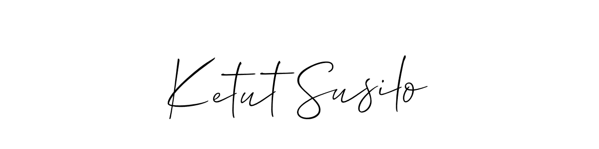 Similarly Allison_Script is the best handwritten signature design. Signature creator online .You can use it as an online autograph creator for name Ketut Susilo. Ketut Susilo signature style 2 images and pictures png