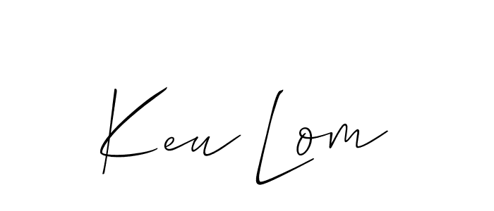 Make a beautiful signature design for name Keu Lom. With this signature (Allison_Script) style, you can create a handwritten signature for free. Keu Lom signature style 2 images and pictures png