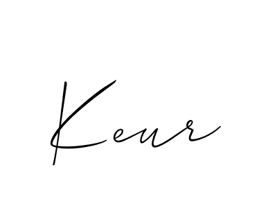 if you are searching for the best signature style for your name Keur. so please give up your signature search. here we have designed multiple signature styles  using Allison_Script. Keur signature style 2 images and pictures png