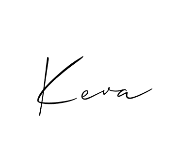 Design your own signature with our free online signature maker. With this signature software, you can create a handwritten (Allison_Script) signature for name Keva. Keva signature style 2 images and pictures png