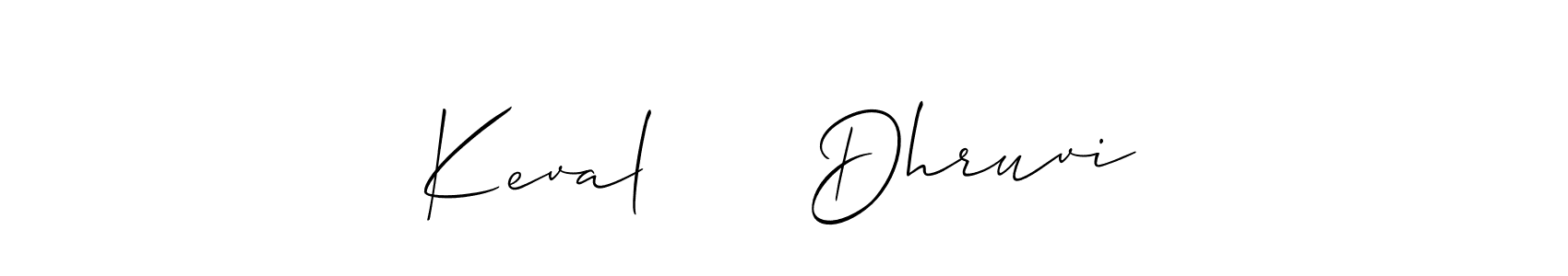 How to make Keval      Dhruvi signature? Allison_Script is a professional autograph style. Create handwritten signature for Keval      Dhruvi name. Keval      Dhruvi signature style 2 images and pictures png