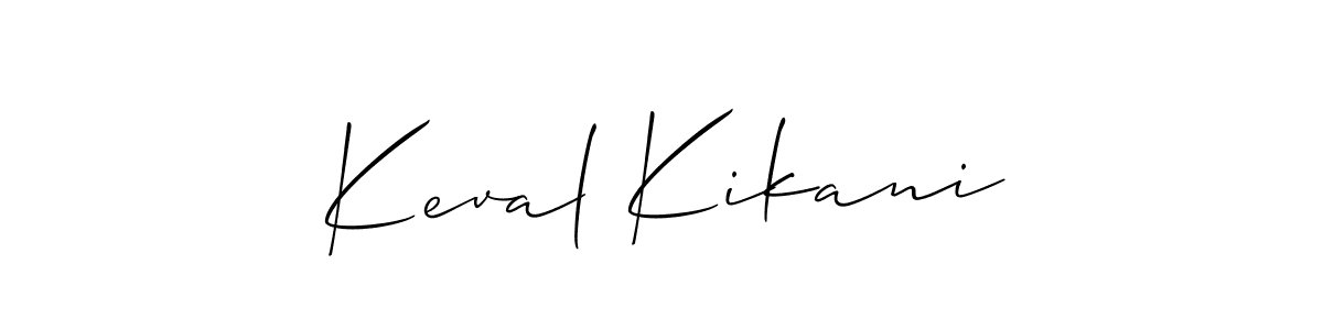 Similarly Allison_Script is the best handwritten signature design. Signature creator online .You can use it as an online autograph creator for name Keval Kikani. Keval Kikani signature style 2 images and pictures png