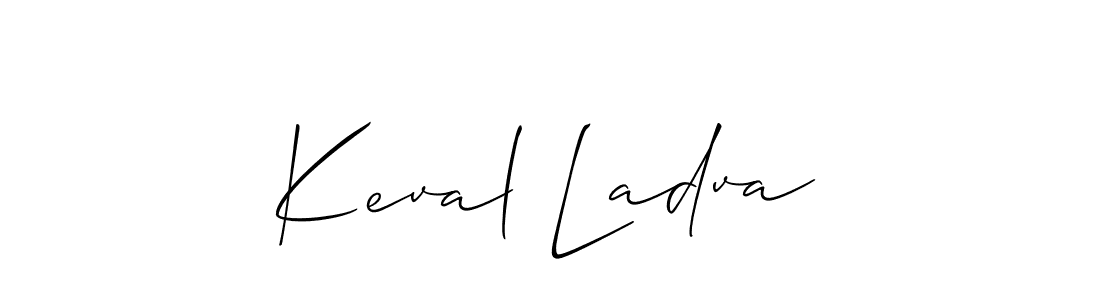 How to make Keval Ladva name signature. Use Allison_Script style for creating short signs online. This is the latest handwritten sign. Keval Ladva signature style 2 images and pictures png