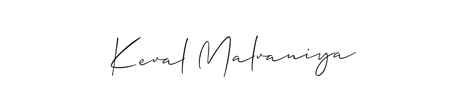if you are searching for the best signature style for your name Keval Malvaniya. so please give up your signature search. here we have designed multiple signature styles  using Allison_Script. Keval Malvaniya signature style 2 images and pictures png