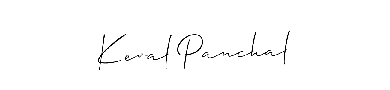 You should practise on your own different ways (Allison_Script) to write your name (Keval Panchal) in signature. don't let someone else do it for you. Keval Panchal signature style 2 images and pictures png