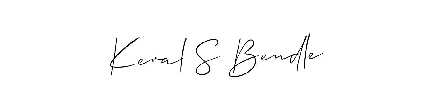The best way (Allison_Script) to make a short signature is to pick only two or three words in your name. The name Keval S Bendle include a total of six letters. For converting this name. Keval S Bendle signature style 2 images and pictures png