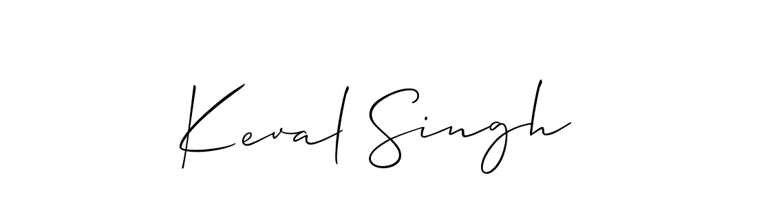 Use a signature maker to create a handwritten signature online. With this signature software, you can design (Allison_Script) your own signature for name Keval Singh. Keval Singh signature style 2 images and pictures png