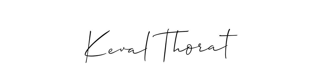 Design your own signature with our free online signature maker. With this signature software, you can create a handwritten (Allison_Script) signature for name Keval Thorat. Keval Thorat signature style 2 images and pictures png