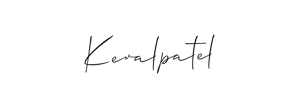 Make a beautiful signature design for name Kevalpatel. With this signature (Allison_Script) style, you can create a handwritten signature for free. Kevalpatel signature style 2 images and pictures png