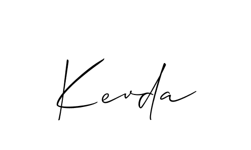 Kevda stylish signature style. Best Handwritten Sign (Allison_Script) for my name. Handwritten Signature Collection Ideas for my name Kevda. Kevda signature style 2 images and pictures png