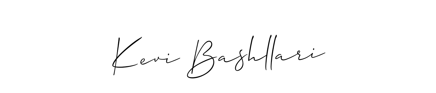 Make a short Kevi Bashllari signature style. Manage your documents anywhere anytime using Allison_Script. Create and add eSignatures, submit forms, share and send files easily. Kevi Bashllari signature style 2 images and pictures png