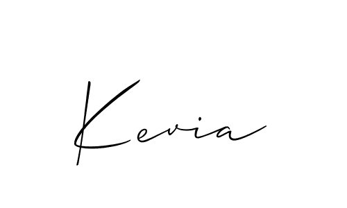 Kevia stylish signature style. Best Handwritten Sign (Allison_Script) for my name. Handwritten Signature Collection Ideas for my name Kevia. Kevia signature style 2 images and pictures png