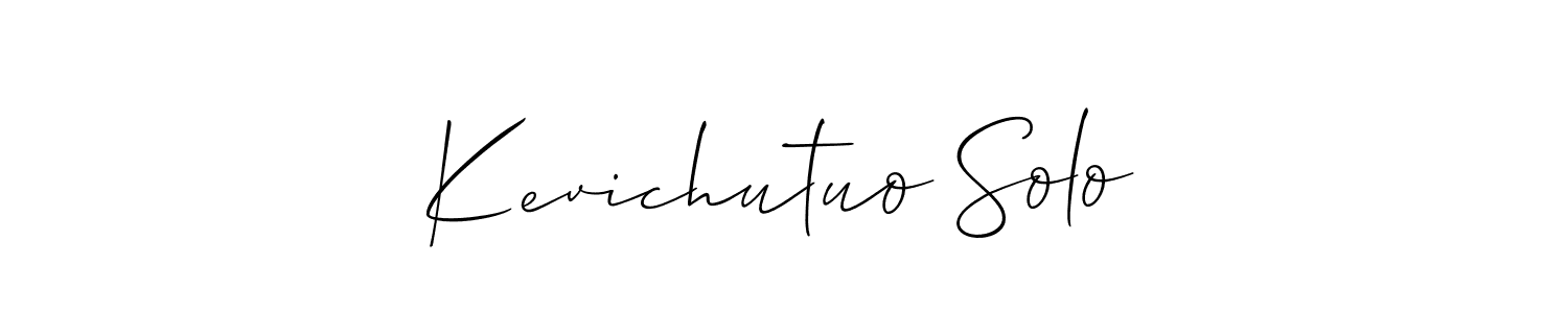 Check out images of Autograph of Kevichutuo Solo name. Actor Kevichutuo Solo Signature Style. Allison_Script is a professional sign style online. Kevichutuo Solo signature style 2 images and pictures png