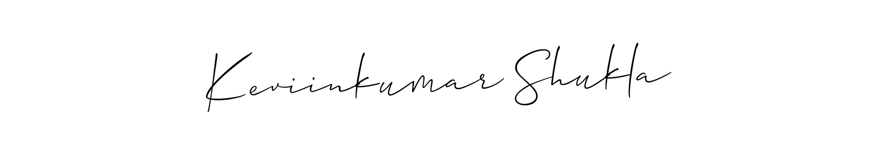 The best way (Allison_Script) to make a short signature is to pick only two or three words in your name. The name Keviinkumar Shukla include a total of six letters. For converting this name. Keviinkumar Shukla signature style 2 images and pictures png