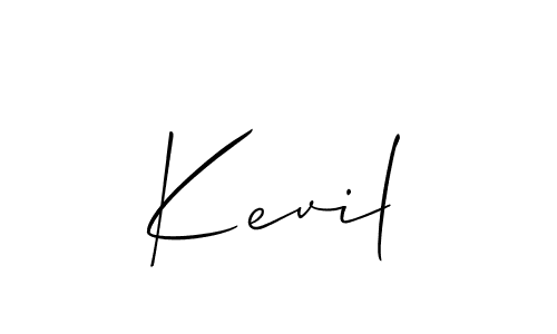 Allison_Script is a professional signature style that is perfect for those who want to add a touch of class to their signature. It is also a great choice for those who want to make their signature more unique. Get Kevil name to fancy signature for free. Kevil signature style 2 images and pictures png