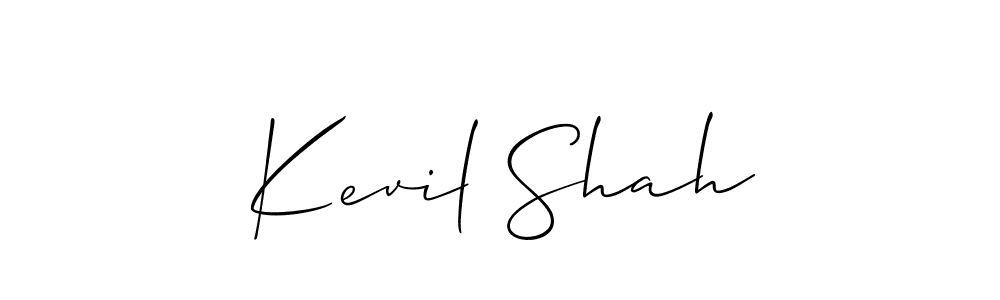 if you are searching for the best signature style for your name Kevil Shah. so please give up your signature search. here we have designed multiple signature styles  using Allison_Script. Kevil Shah signature style 2 images and pictures png