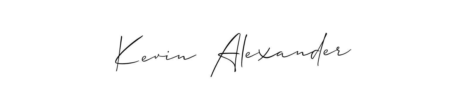 Kevin  Alexander stylish signature style. Best Handwritten Sign (Allison_Script) for my name. Handwritten Signature Collection Ideas for my name Kevin  Alexander. Kevin  Alexander signature style 2 images and pictures png