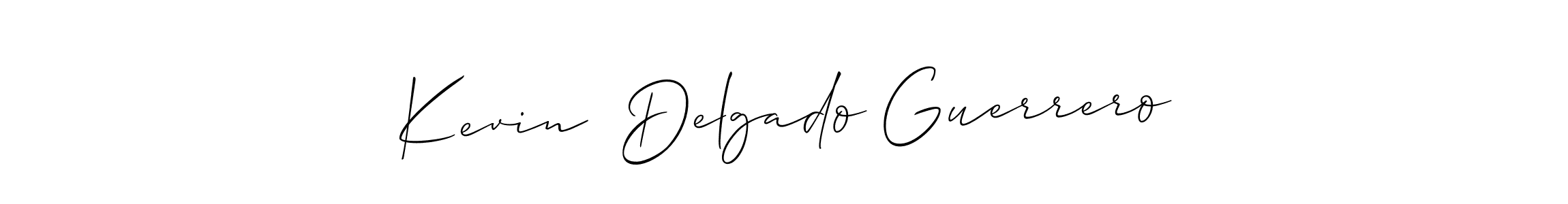 Make a short Kevin  Delgado Guerrero signature style. Manage your documents anywhere anytime using Allison_Script. Create and add eSignatures, submit forms, share and send files easily. Kevin  Delgado Guerrero signature style 2 images and pictures png