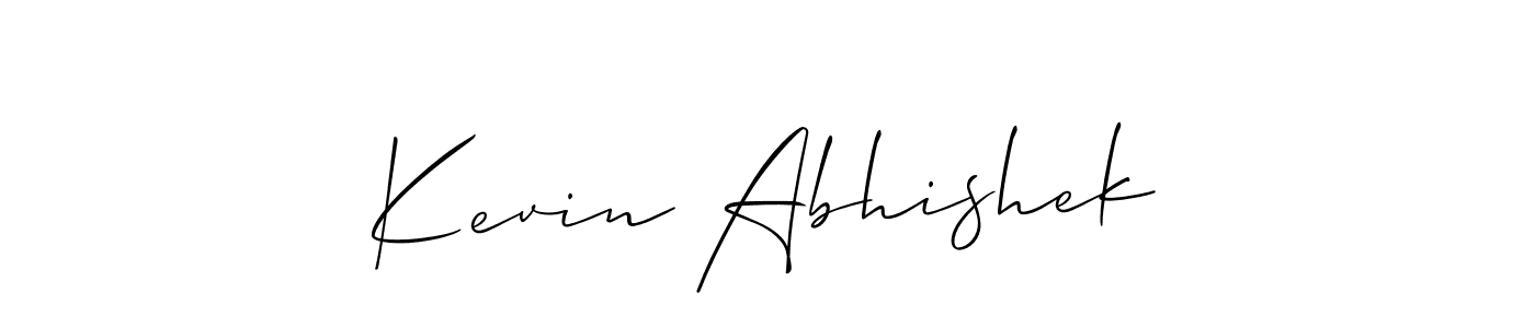 Design your own signature with our free online signature maker. With this signature software, you can create a handwritten (Allison_Script) signature for name Kevin Abhishek. Kevin Abhishek signature style 2 images and pictures png