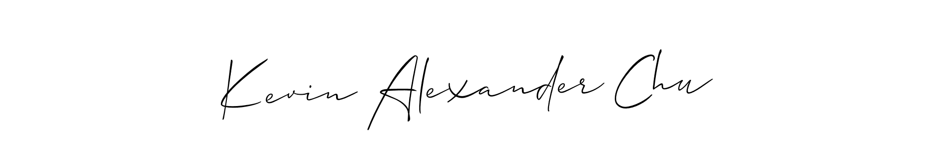 How to make Kevin Alexander Chu signature? Allison_Script is a professional autograph style. Create handwritten signature for Kevin Alexander Chu name. Kevin Alexander Chu signature style 2 images and pictures png