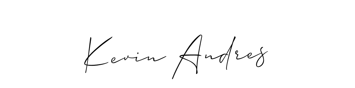 Make a beautiful signature design for name Kevin Andres. With this signature (Allison_Script) style, you can create a handwritten signature for free. Kevin Andres signature style 2 images and pictures png