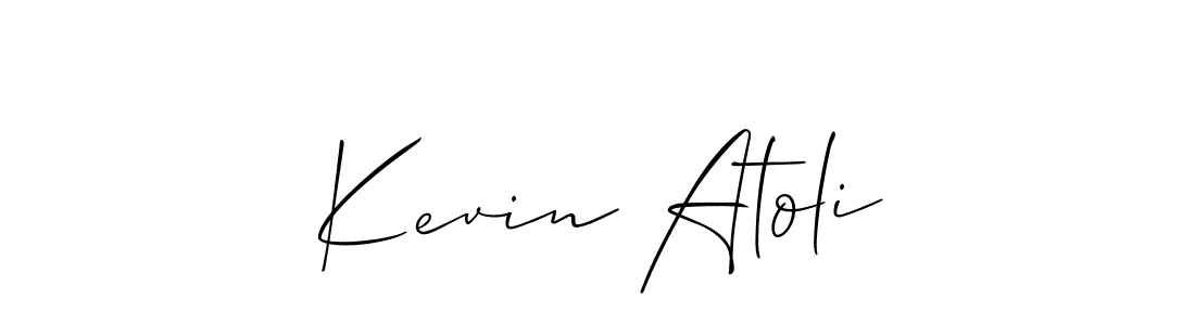 Also You can easily find your signature by using the search form. We will create Kevin Atoli name handwritten signature images for you free of cost using Allison_Script sign style. Kevin Atoli signature style 2 images and pictures png