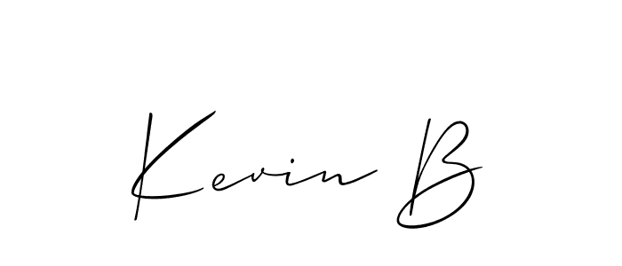 This is the best signature style for the Kevin B name. Also you like these signature font (Allison_Script). Mix name signature. Kevin B signature style 2 images and pictures png