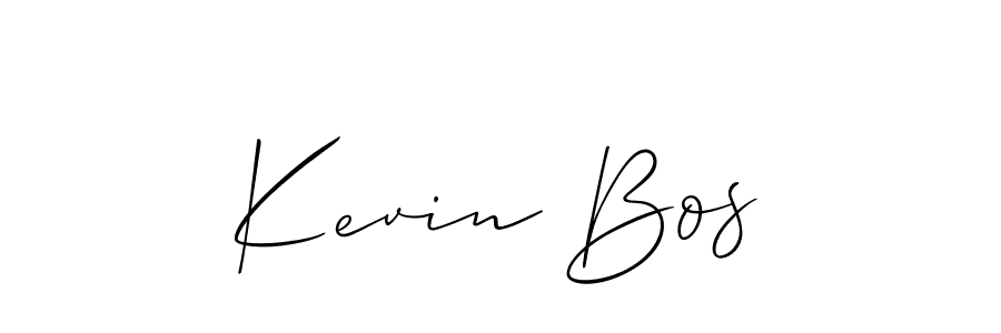 You should practise on your own different ways (Allison_Script) to write your name (Kevin Bos) in signature. don't let someone else do it for you. Kevin Bos signature style 2 images and pictures png