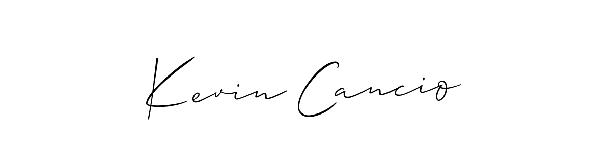 Best and Professional Signature Style for Kevin Cancio. Allison_Script Best Signature Style Collection. Kevin Cancio signature style 2 images and pictures png