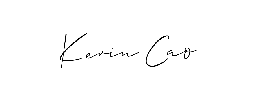 How to Draw Kevin Cao signature style? Allison_Script is a latest design signature styles for name Kevin Cao. Kevin Cao signature style 2 images and pictures png