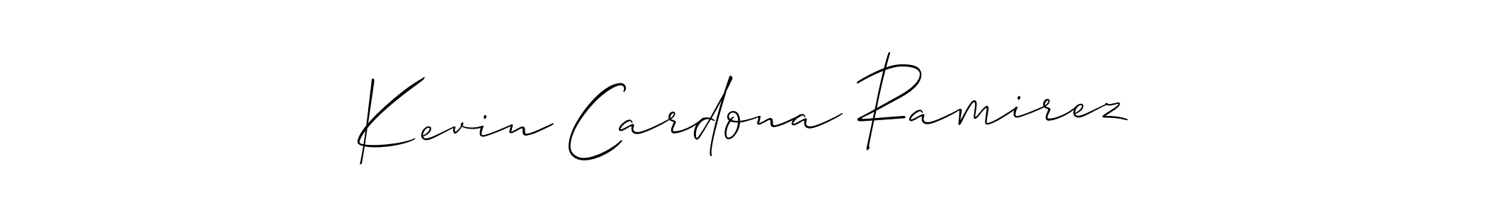 Make a short Kevin Cardona Ramirez signature style. Manage your documents anywhere anytime using Allison_Script. Create and add eSignatures, submit forms, share and send files easily. Kevin Cardona Ramirez signature style 2 images and pictures png