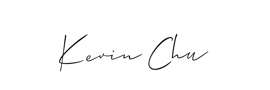 Kevin Chu stylish signature style. Best Handwritten Sign (Allison_Script) for my name. Handwritten Signature Collection Ideas for my name Kevin Chu. Kevin Chu signature style 2 images and pictures png