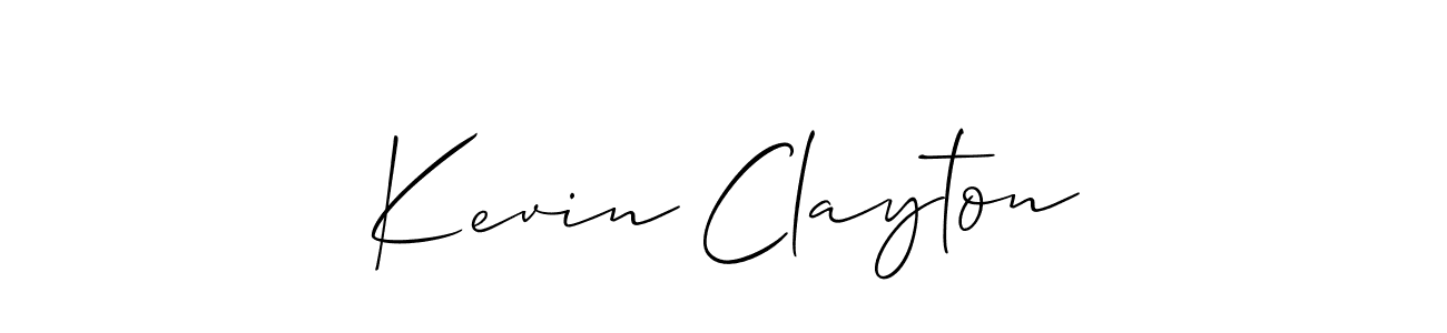 How to make Kevin Clayton signature? Allison_Script is a professional autograph style. Create handwritten signature for Kevin Clayton name. Kevin Clayton signature style 2 images and pictures png
