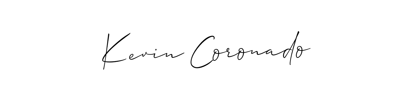 Design your own signature with our free online signature maker. With this signature software, you can create a handwritten (Allison_Script) signature for name Kevin Coronado. Kevin Coronado signature style 2 images and pictures png