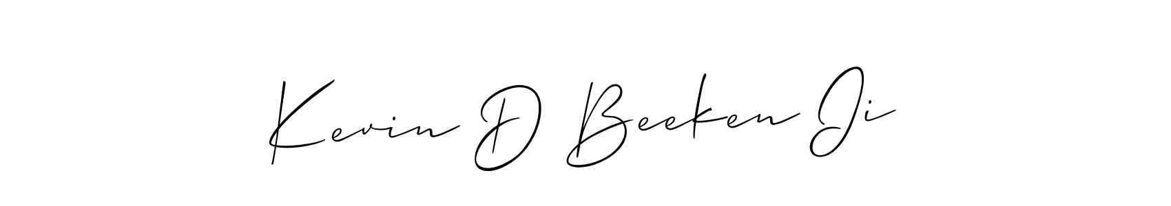 Make a beautiful signature design for name Kevin D Beeken Ii. With this signature (Allison_Script) style, you can create a handwritten signature for free. Kevin D Beeken Ii signature style 2 images and pictures png