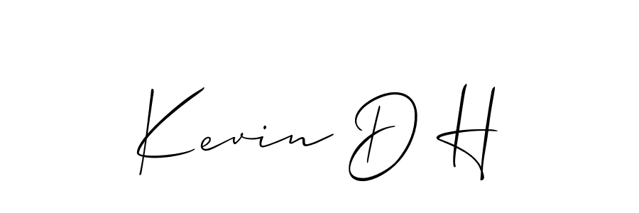 How to make Kevin D H name signature. Use Allison_Script style for creating short signs online. This is the latest handwritten sign. Kevin D H signature style 2 images and pictures png