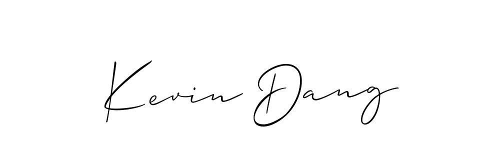 You should practise on your own different ways (Allison_Script) to write your name (Kevin Dang) in signature. don't let someone else do it for you. Kevin Dang signature style 2 images and pictures png