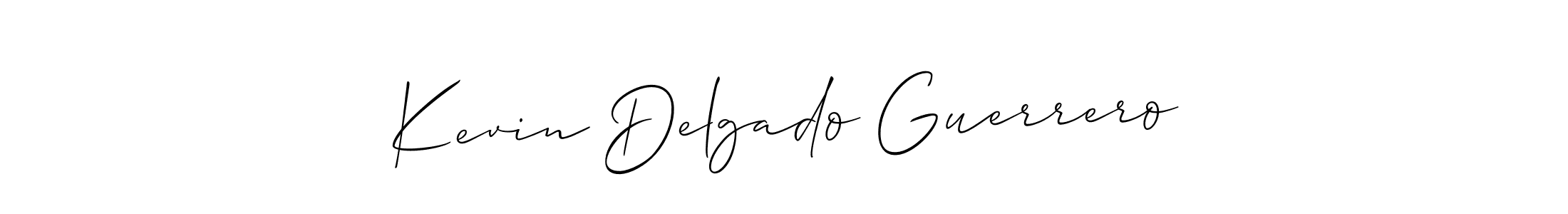 This is the best signature style for the Kevin Delgado Guerrero name. Also you like these signature font (Allison_Script). Mix name signature. Kevin Delgado Guerrero signature style 2 images and pictures png