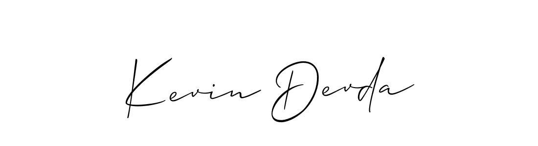 Create a beautiful signature design for name Kevin Devda. With this signature (Allison_Script) fonts, you can make a handwritten signature for free. Kevin Devda signature style 2 images and pictures png